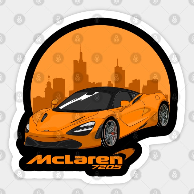 McLaren 720s Orange Sticker by zevalia